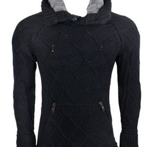 Superdry Seaking Polar Wrap Hood, Medium, Navy